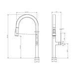 Commercial Grade Brass Kitchen Tap - Pull Out, Single Handle, Deck Mounted, Customizable Colors for Europe Market