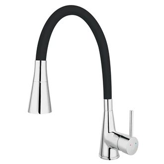 Brass Pull Down Kitchen Sink Faucet - Single Lever, Deck Mounted, Customizable Colors - Europe Wholesale Supplier