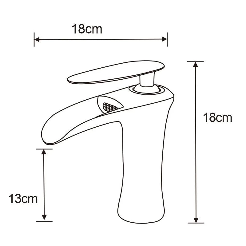 Modern Design Brass Waterfall Mixer Tap - Deck Mounted for Bathroom Sinks