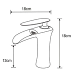 Modern Design Brass Waterfall Mixer Tap - Deck Mounted for Bathroom Sinks