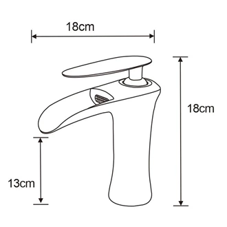 Modern Design Brass Waterfall Mixer Tap - Deck Mounted for Bathroom Sinks