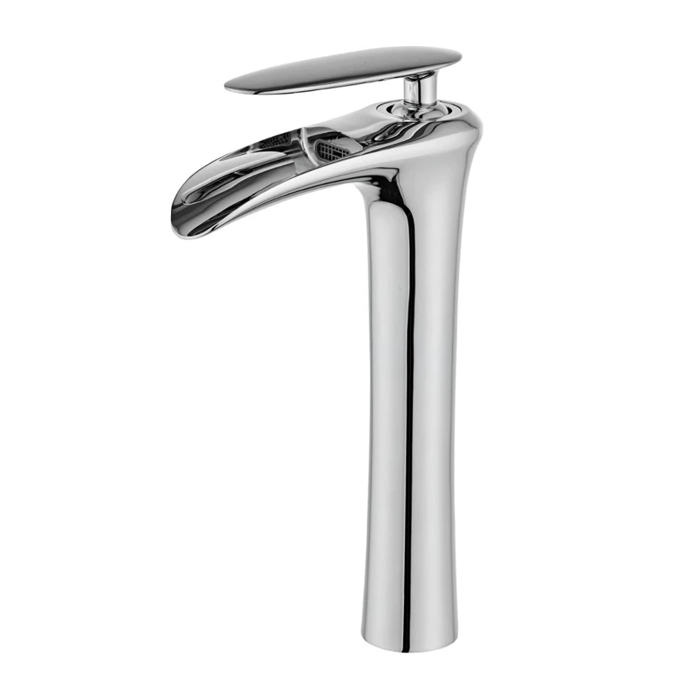Wholesale Price: Brass Waterfall Basin Tap - Deck Mounted, Cold & Hot Water Control