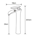 Wholesale Price: Brass Waterfall Basin Tap - Deck Mounted, Cold & Hot Water Control