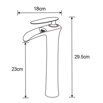 Wholesale Price: Brass Waterfall Basin Tap - Deck Mounted, Cold & Hot Water Control