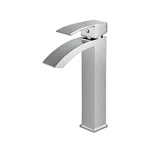 Luxury Brass Waterfall Basin Mixer Tap - Deck Mounted, Ideal for Upscale European Projects
