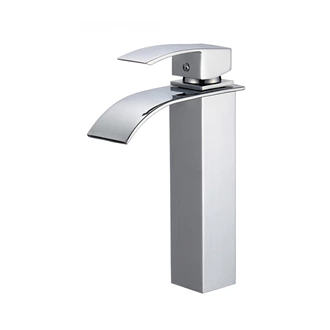 Bulk Brass Hot Cold Waterfall Faucet - Deck Mounted for Commercial Bathrooms