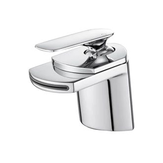 European Wholesale Supplier: Modern Brass Waterfall Tap for Bathroom Basins - Deck Mount