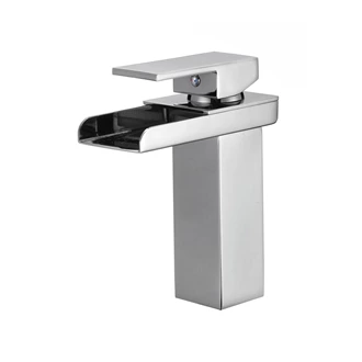 trade price brass deck mounted waterfall basin mixer