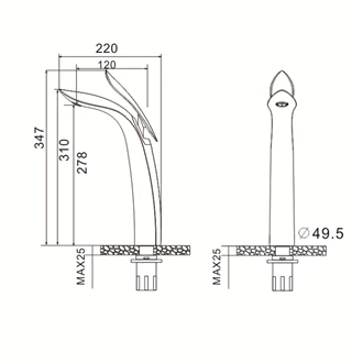 Bulk Buy, Brass, Deck Mounted, Hot and Cold, Bathroom Faucet, Wholesale Price