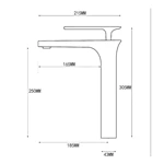 Premium, Brass, Deck Mounted, Hot and Cold, Basin Faucet