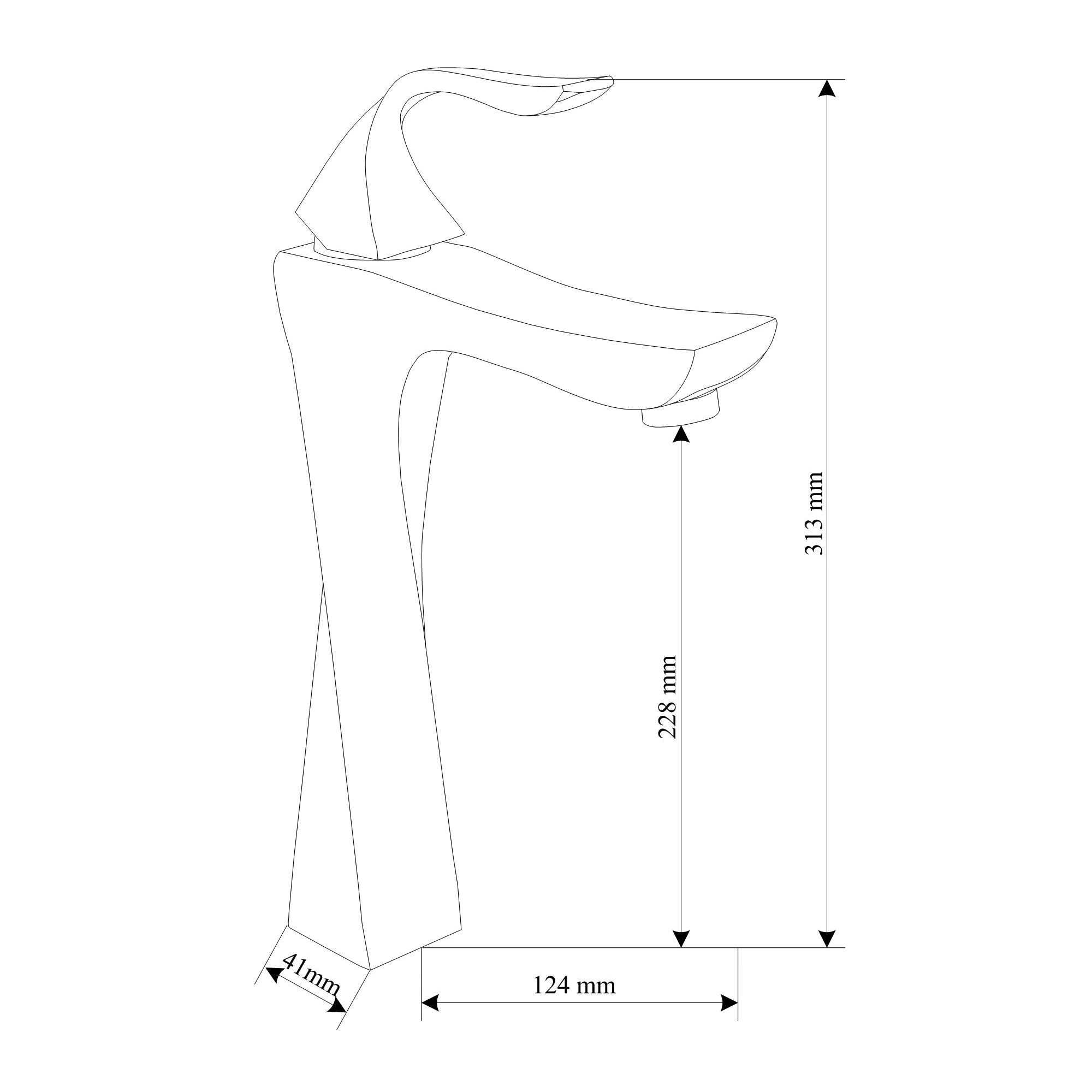 High-Quality, Brass, Deck Mounted, Hot and Cold, Basin Faucet