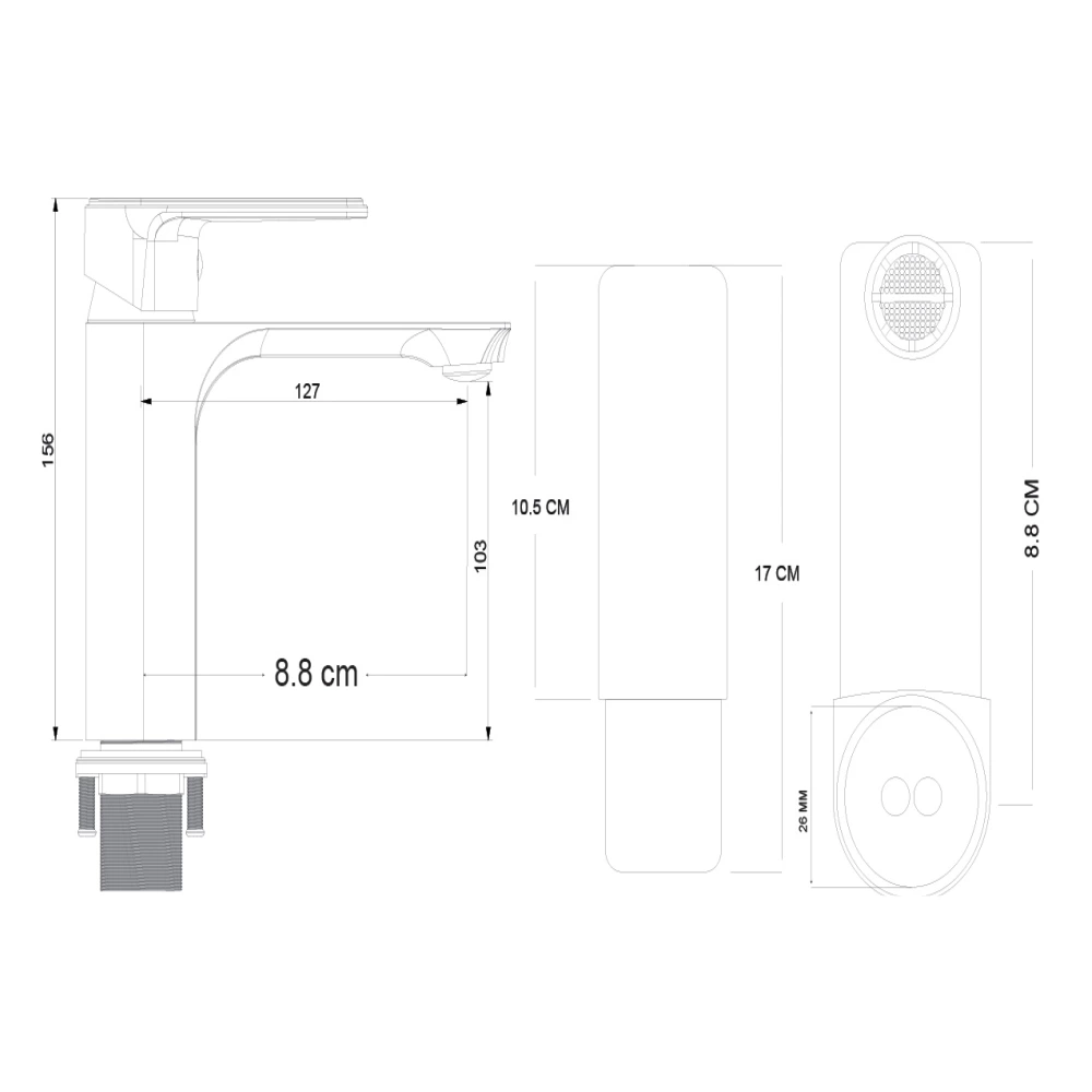 High-Quality Brass Bathroom Tap - Deck Mounted Hot and Cold - B2B Supply
