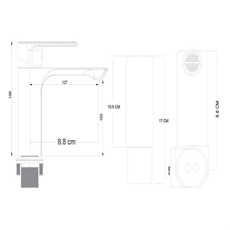 High-Quality Brass Bathroom Tap - Deck Mounted Hot and Cold - B2B Supply