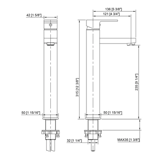 Wholesale Purchase, Brass, Deck Mounted, Hot and Cold, Washbasin Faucet, Europe