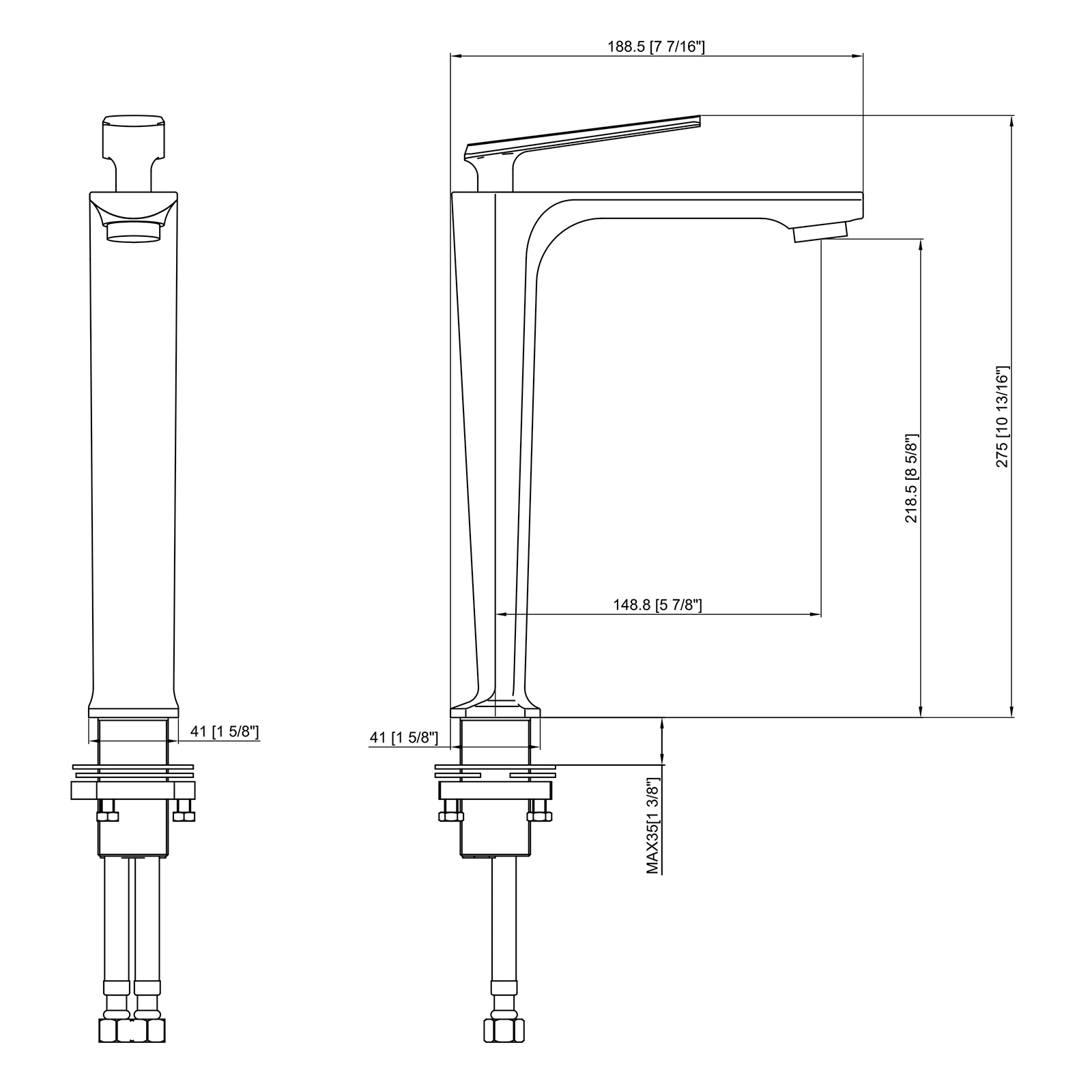 Bathroom Sink Mixer Taps Single Hole Bath Tap