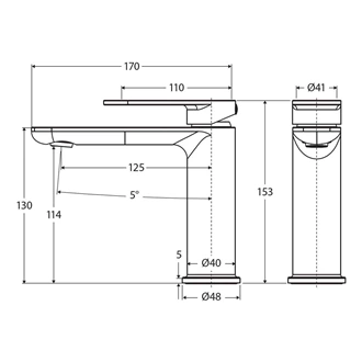 Brass Bathroom Faucet Single Handle Shower Faucet