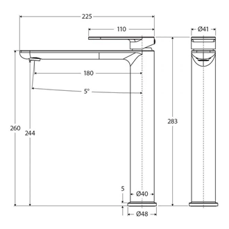 Brass Bath Taps Tall Single Hole Bathroom Faucet