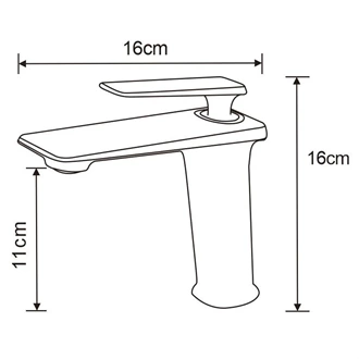 Brass, Deck Mounted, Hot and Cold, Washbasin Faucet