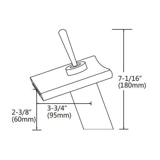 Europe Wholesale - Hot & Cold Brass Waterfall Tap - Glass Outlet, Deck Mount
