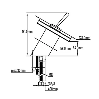 Wholesale Deck Mounted Brass Waterfall Tap - Glass Spout, Hot & Cold Europe