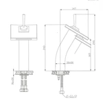 Premium Quality Brass Waterfall Tap - Deck Mounted with Glass Spout for B2B