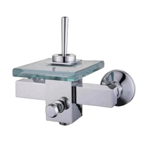 Modern Brass Bathroom Faucet - Waterfall Spout, Glass Outlet, Wall Mounted Wholesale
