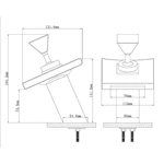 Deck Mounted LED Waterfall Bathroom Sink Tap - Brass Construction, Glass Spout