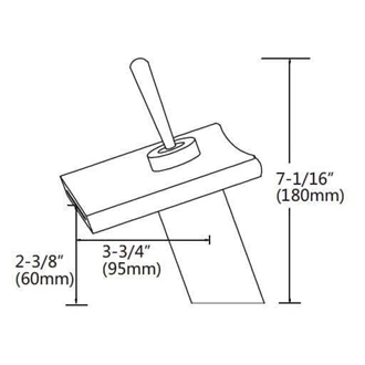Premium Hot & Cold Brass Waterfall Sink Tap - Glass Spout, Deck Mounted Europe