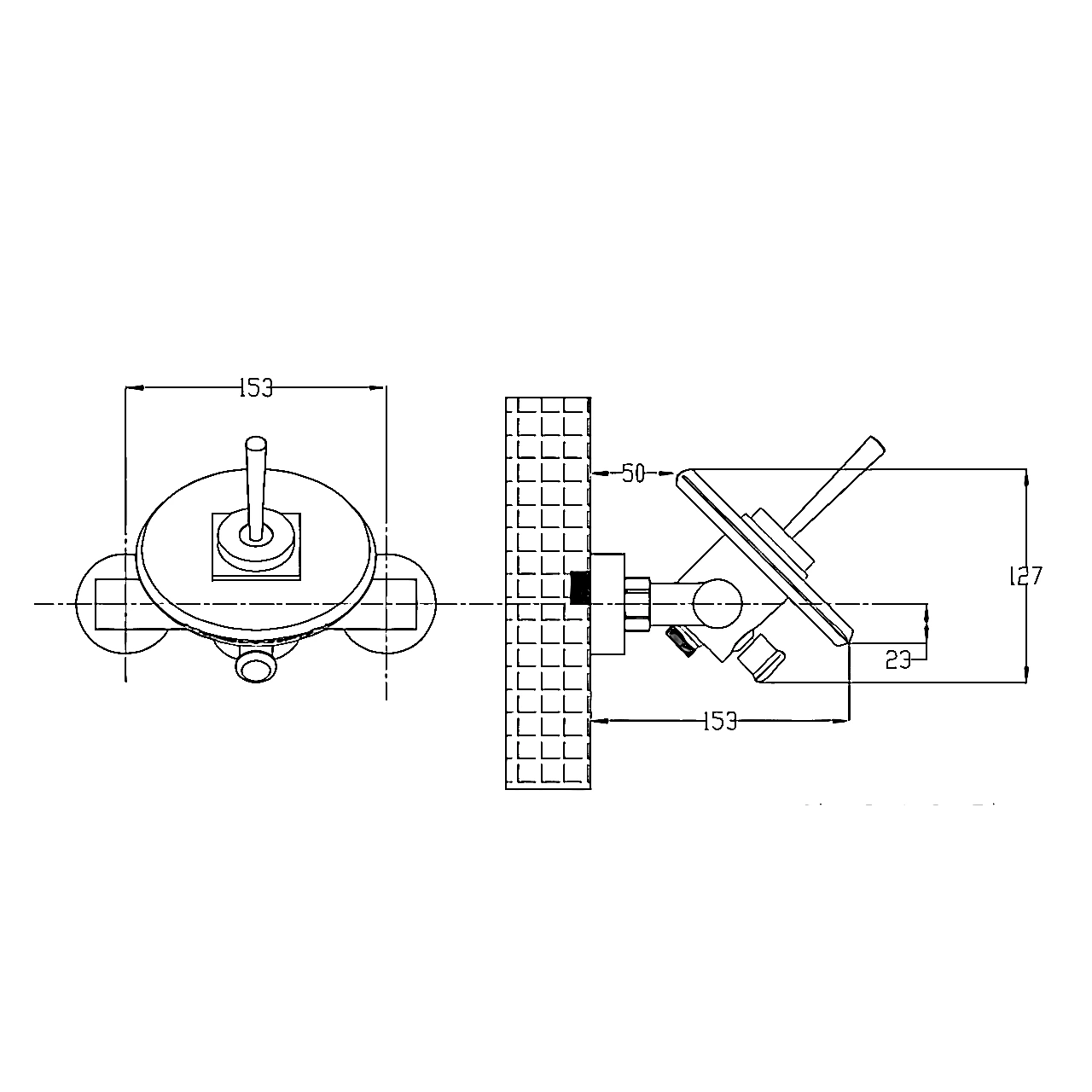 Wholesale Europe - Hot & Cold Brass Waterfall Faucet - Glass Outlet, Wall Mount