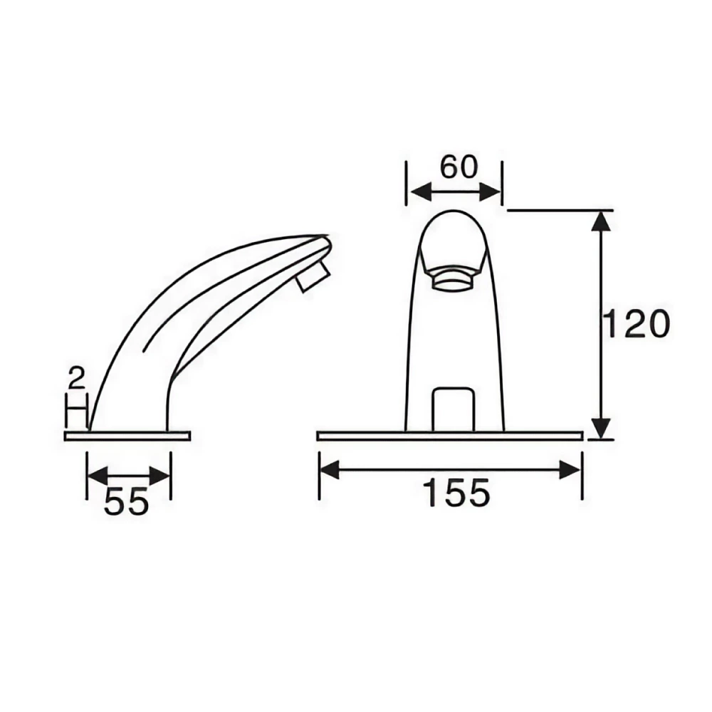 AC/DC Powered Automatic Copper Tap for Commercial Bathrooms