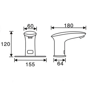 Commercial Copper Sensor Basin Tap AC/DC