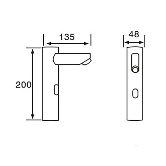 Copper Touchless Basin Mixer AC/DC for European Commercial Wholesale