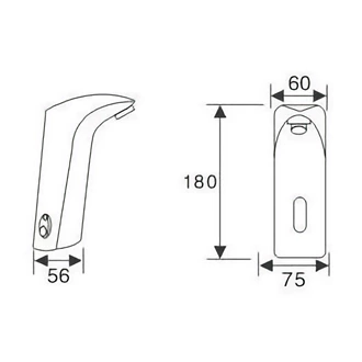 Copper Touchless Sensor Mixer AC/DC Hot/Cold