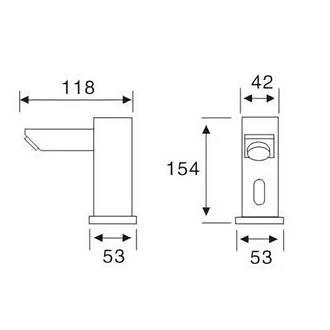Brass Touchless Basin Mixer AC/DC for European Commercial