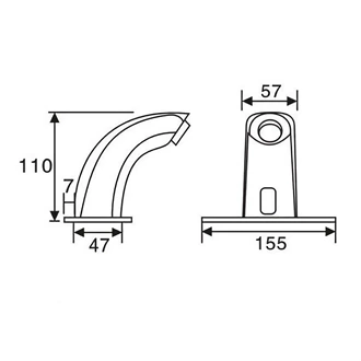 Manufacturer Copper Sensor Tap AC/DC Hot Cold Basin Mixer