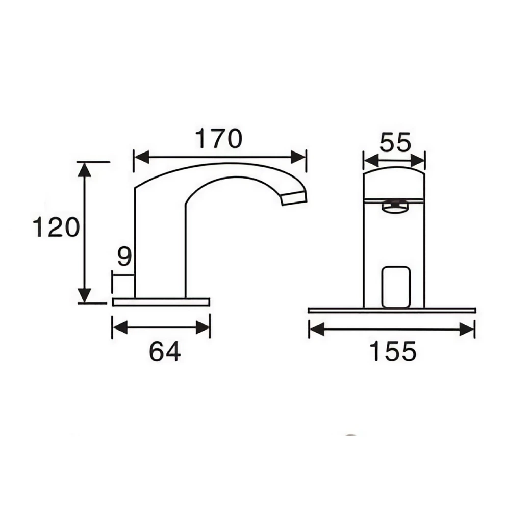commercial infrared tap hot cold AC/DC Europe