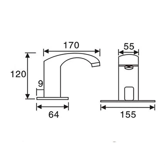 commercial infrared tap hot cold AC/DC Europe