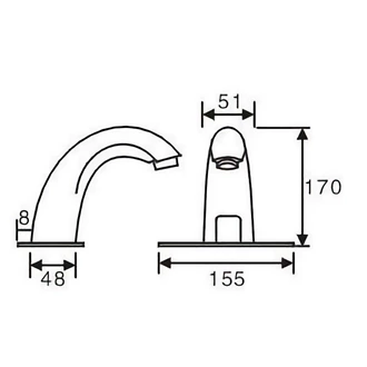 copper automatic sensor basin tap manufacturer B2B