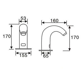 brass automatic sensor tap hot cold basin taps