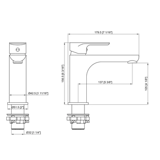 Wholesale Brass Deck Mounted Hot and Cold Bathroom Tap - European Market