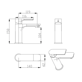 Single Handle Shower Faucet brass bathroom faucet