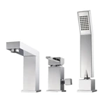 Deck mounted bathtub faucet widespread sink faucet
