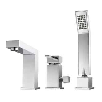 Deck mounted bathtub faucet widespread sink faucet