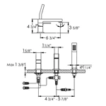 Deck mounted bathtub faucet widespread sink faucet