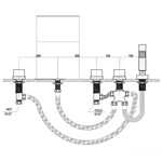 bath shower set Deck mounted bath tub faucet mixer kit
