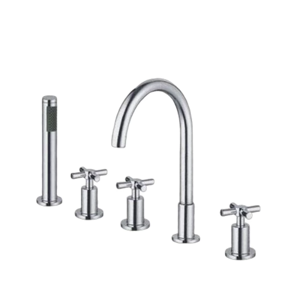 Deck mounted bathtub faucet bath shower set mixer kit