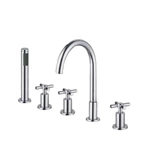 Deck mounted bathtub faucet bath shower set mixer kit