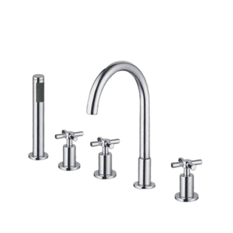 Deck mounted bathtub faucet bath shower set mixer kit