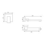 Brass Bathroom Sink Faucet - Wall Mounted Dual Lever chrome Finish