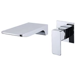 Wall Mount Basin Mixer Tap in chrome finished - single lever Handle
